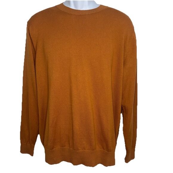 Everlane No-Sweat Sweater Uniform Cotton Coolmax Cinnamon Copper Brown Men Large - Picture 1 of 10